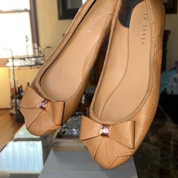 Ted Baker Shoes - Ted Baker London Sually Bow Tie Ballet Flats 37 Women’s Brown Tan Pump Shoes